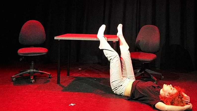 Still from A Step in Between theatre performance.